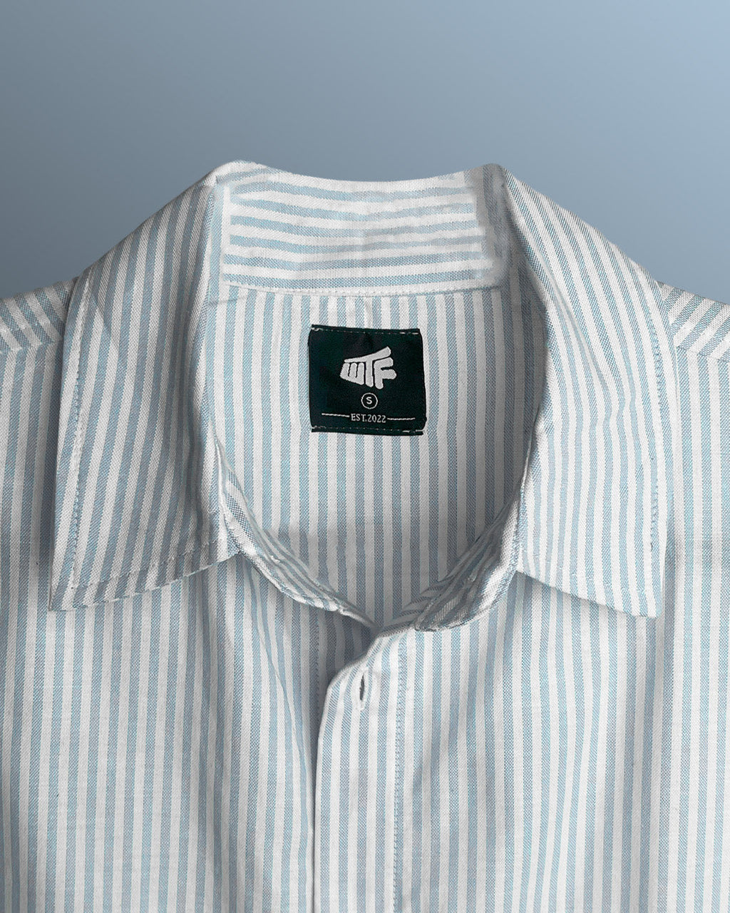 Big Plans Blue and White Half Sleeves Striped Shirt