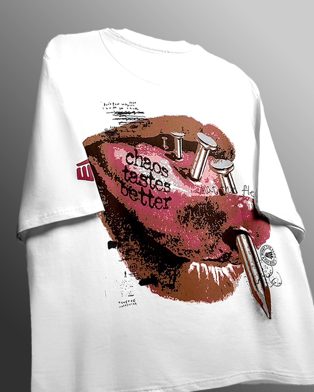 Riot Off White Boxy-Fit White T-shirt