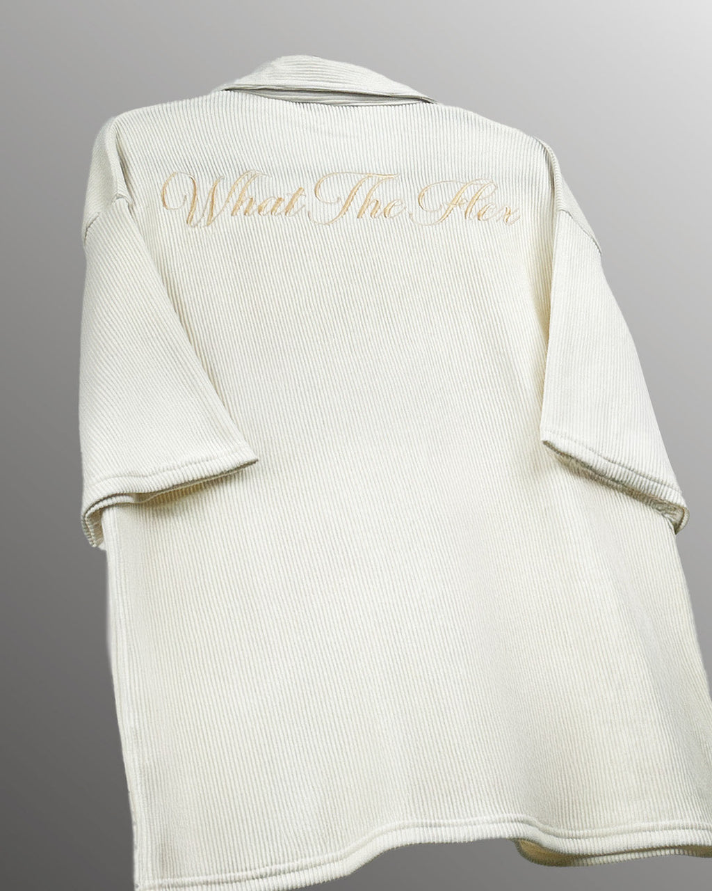 Cream Ribbed Shirt