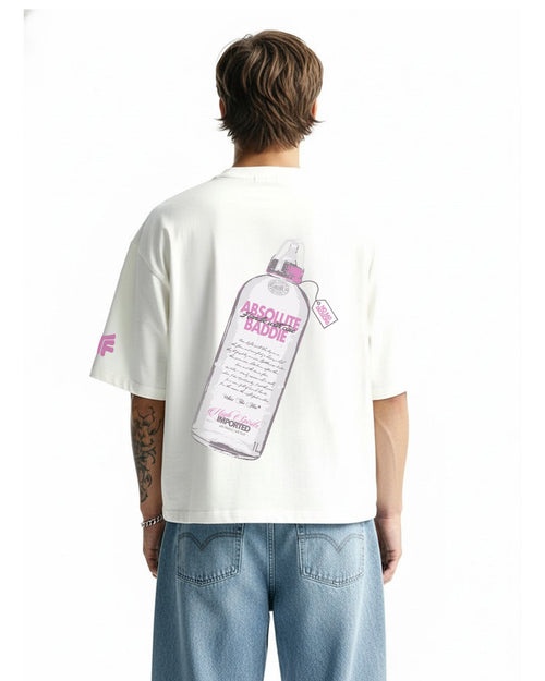 Absolute Baddie Boxy-Fit White T-shirt