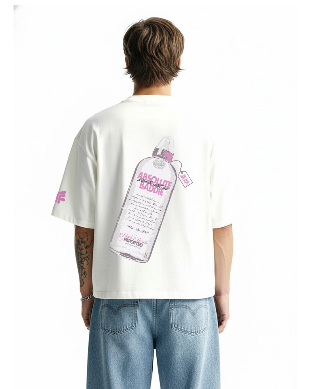 Absolute Baddie Boxy-Fit White T-shirt