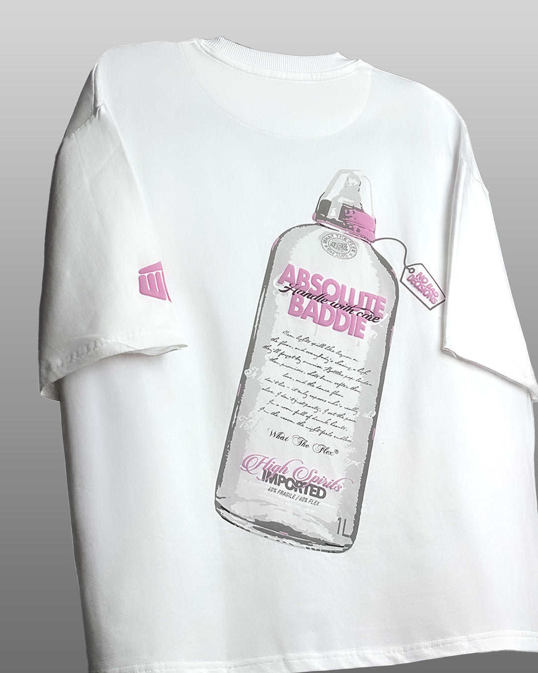 Absolute Baddie Boxy-Fit White T-shirt