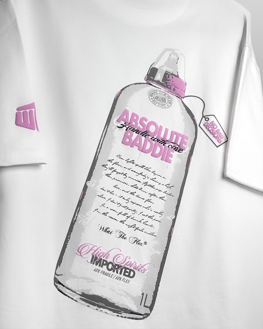 Absolute Baddie Boxy-Fit White T-shirt