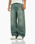 Antique Blue Rugged Baggy Jeans
