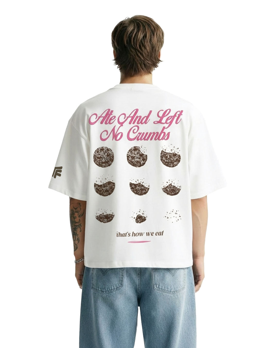 Ate It Boxy-Fit White T-shirt