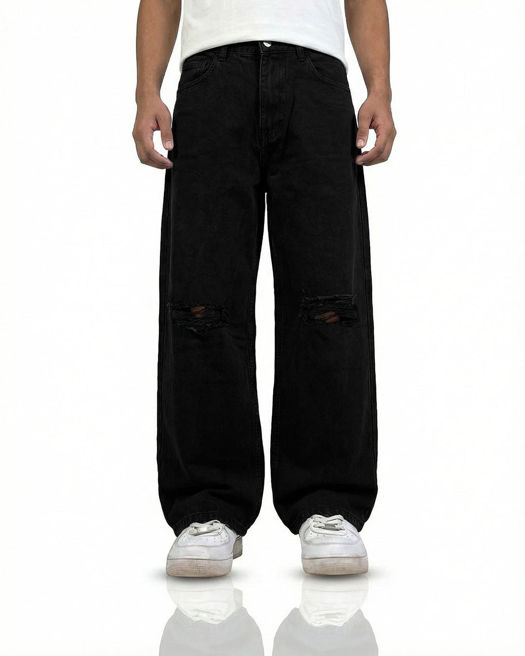 Deep Night Rugged Baggy Jeans