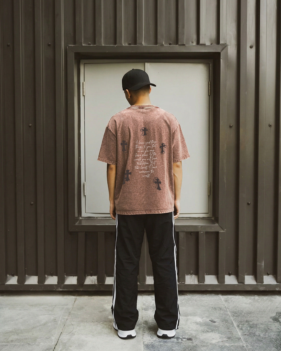 Fallen Fate Brown Acid Wash T-Shirt