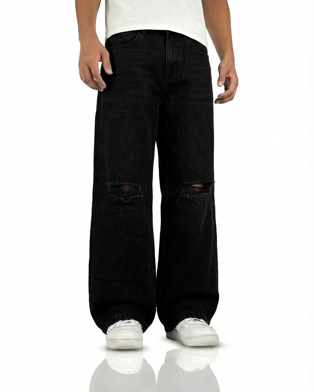 Deep Night Rugged Baggy Jeans