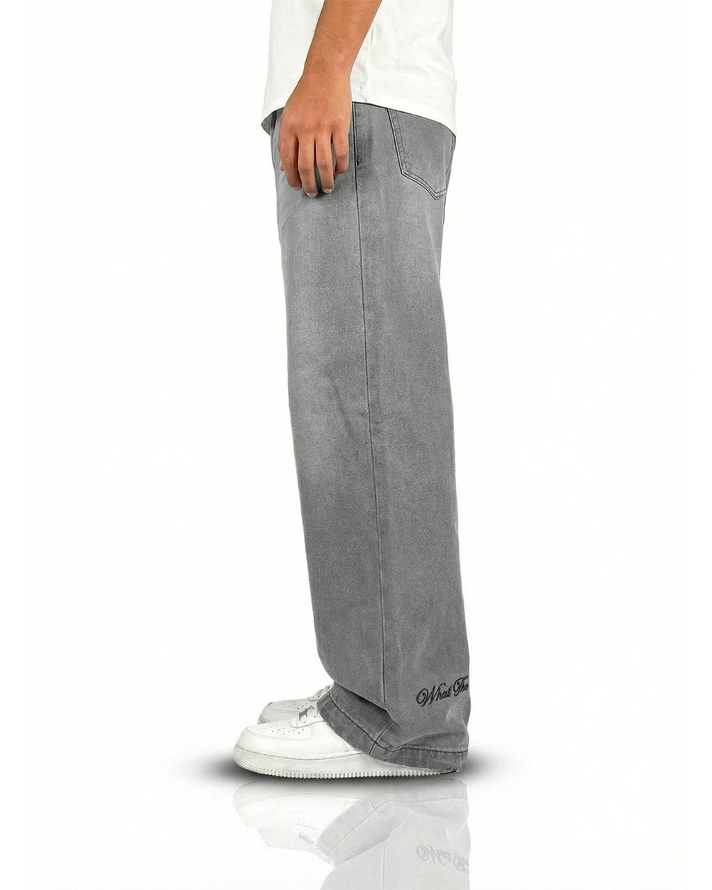 Ash Grey Baggy Jeans