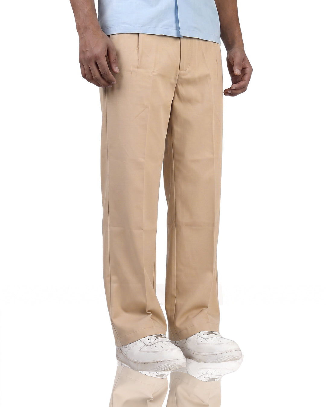 Structured Caramel Korean Pants