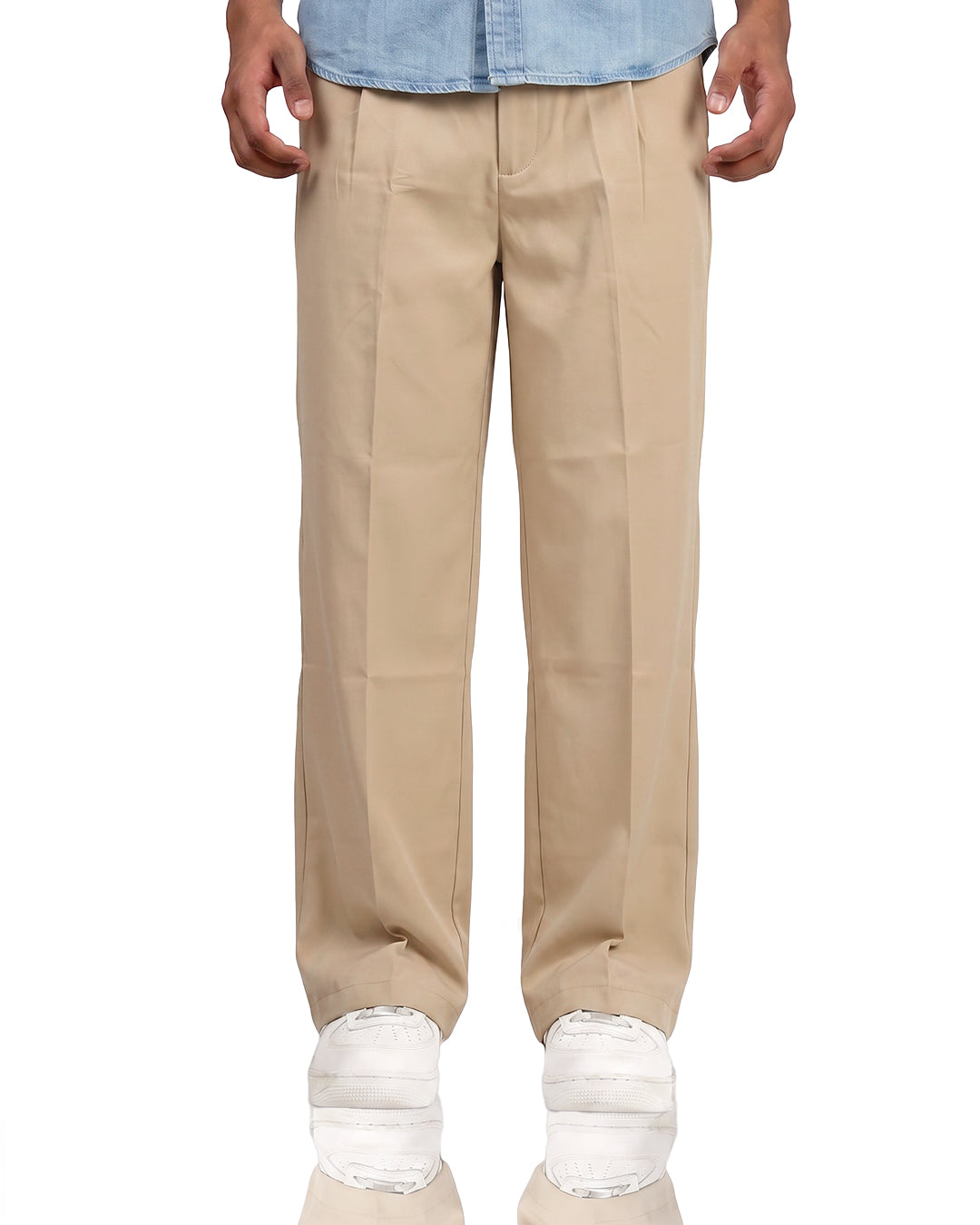 Structured Caramel Korean Pants