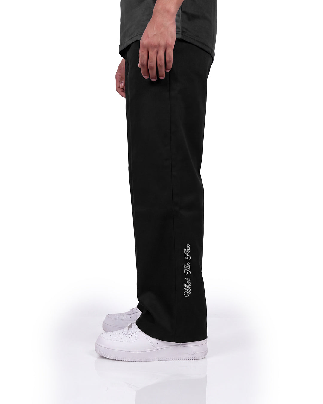 Structured Black Korean Pants