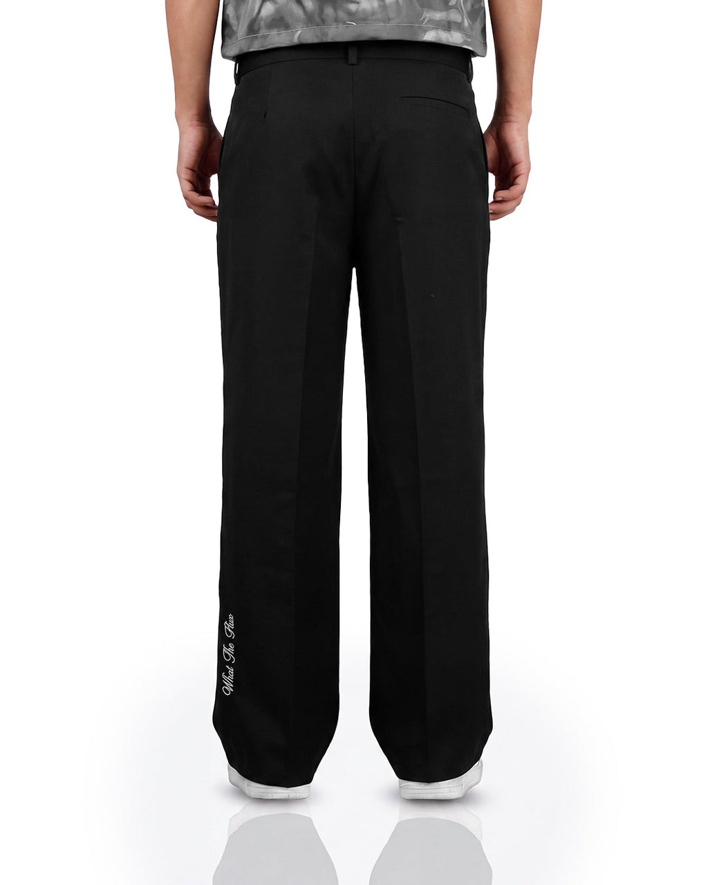 Structured Black Korean Pants