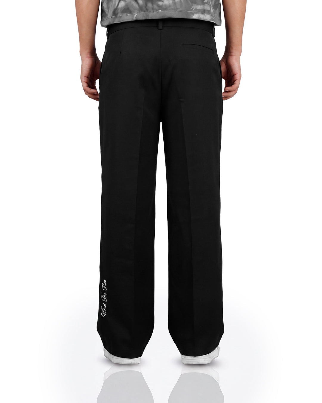 Structured Black Korean Pants