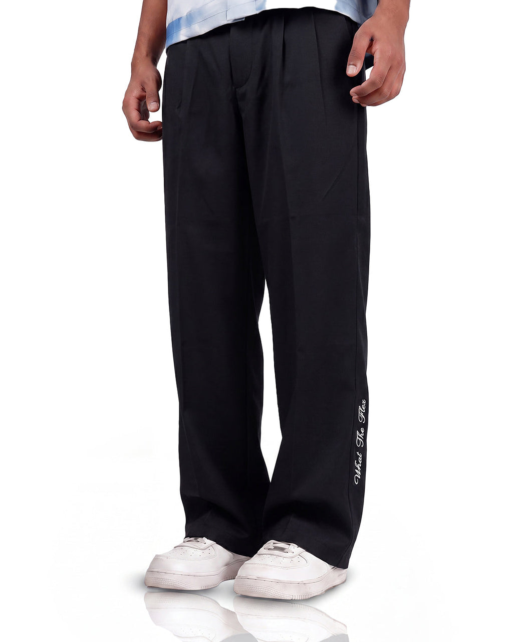 Structured Black Korean Pants