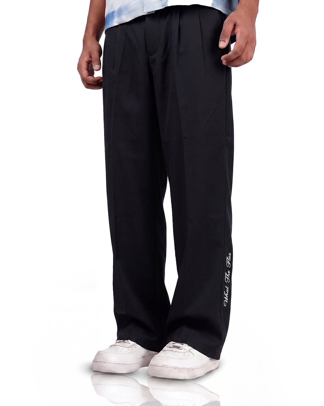 Structured Black Korean Pants
