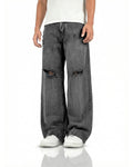 Black Rugged Baggy Jeans