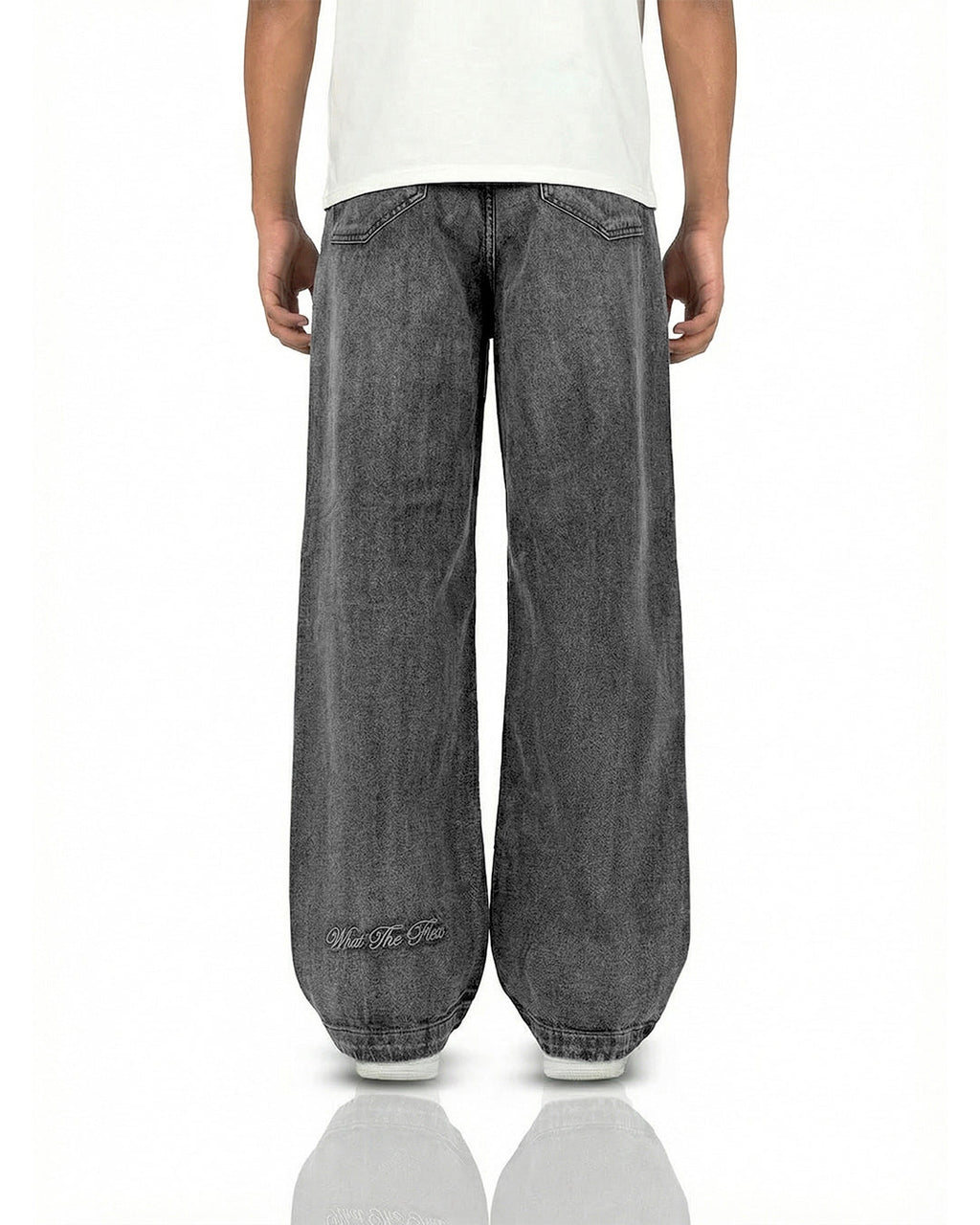 Black Rugged Baggy Jeans