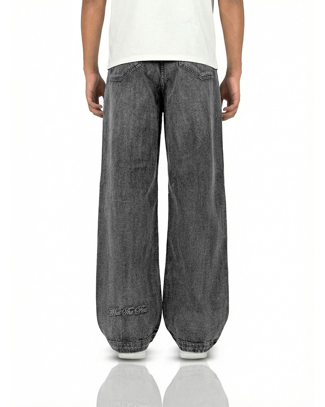 Black Rugged Baggy Jeans