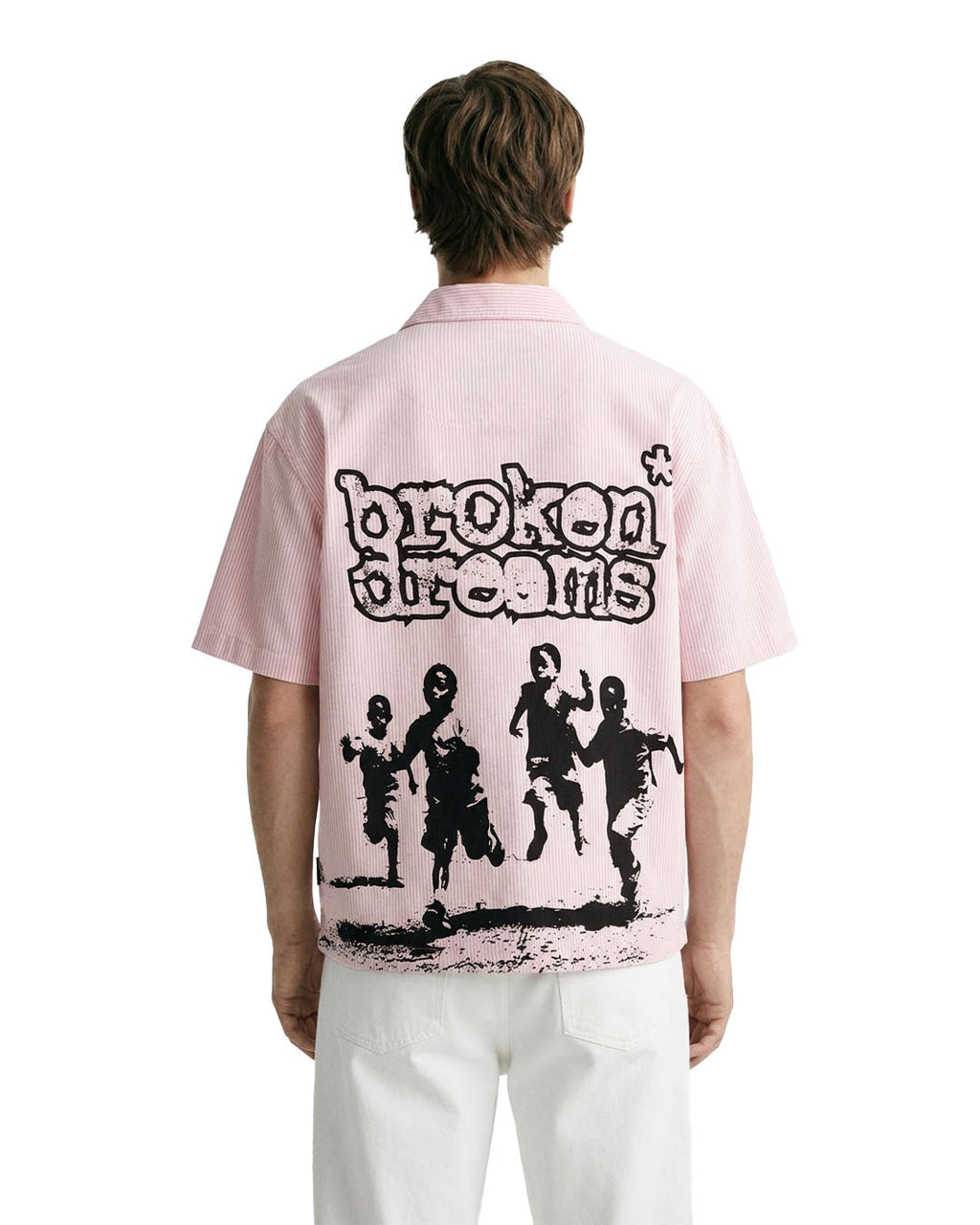Broken Dreams Half Sleeve Striped Shirt