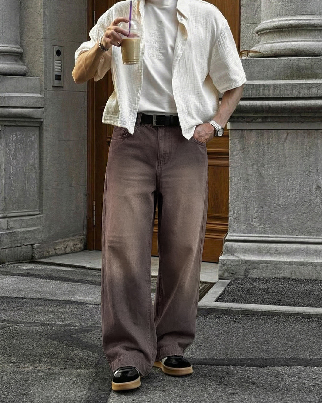 Vintage Brown Baggy Jeans