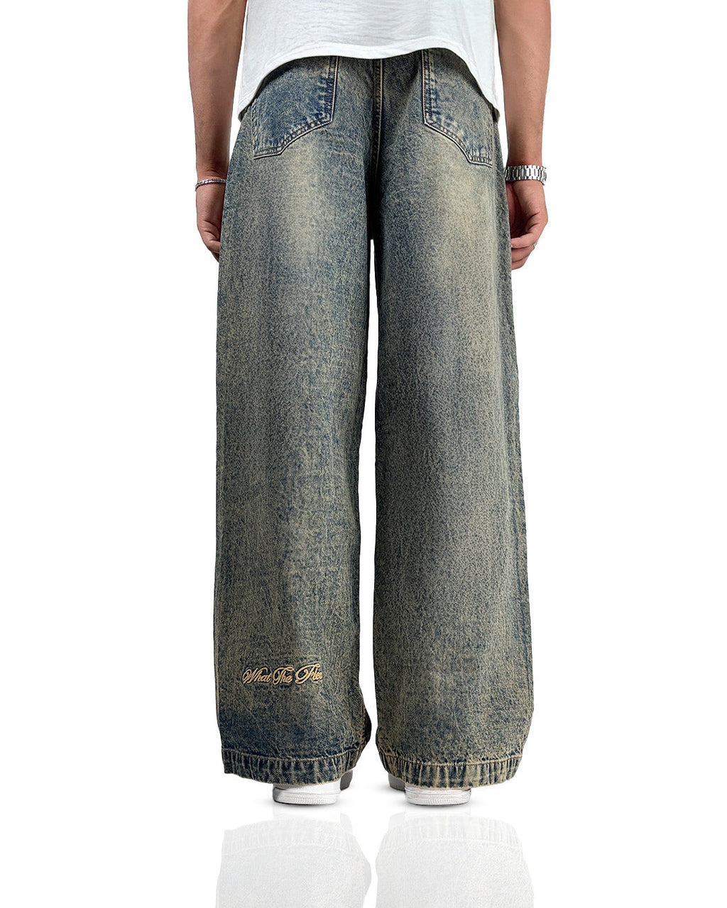 Burnt Blue Baggy Jeans
