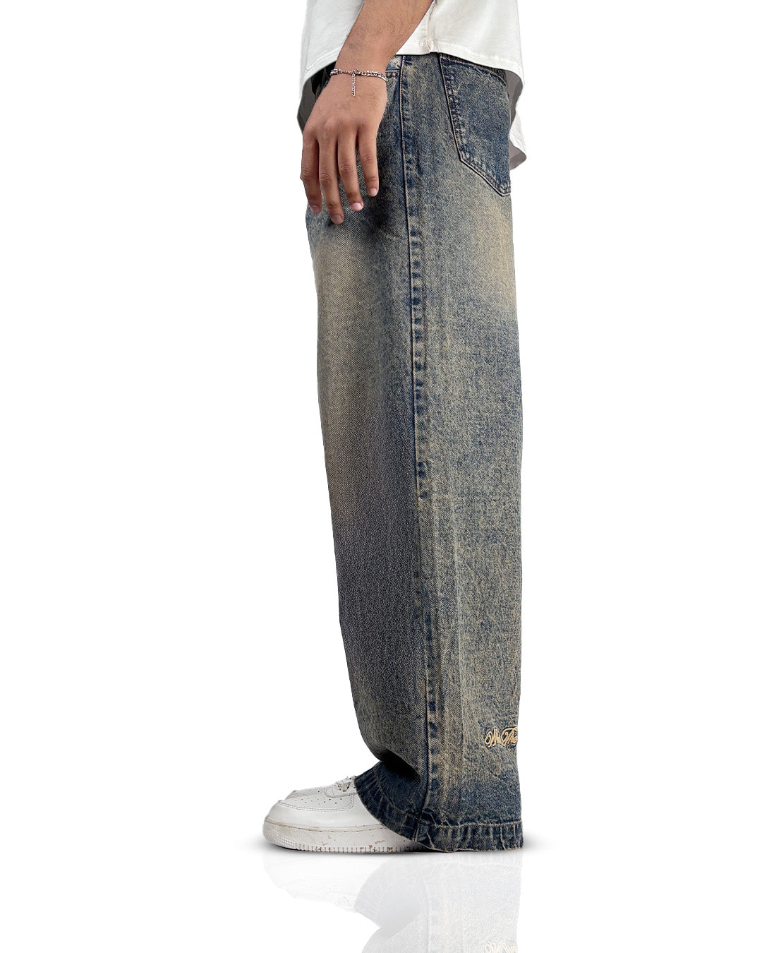 Burnt Blue Baggy Jeans