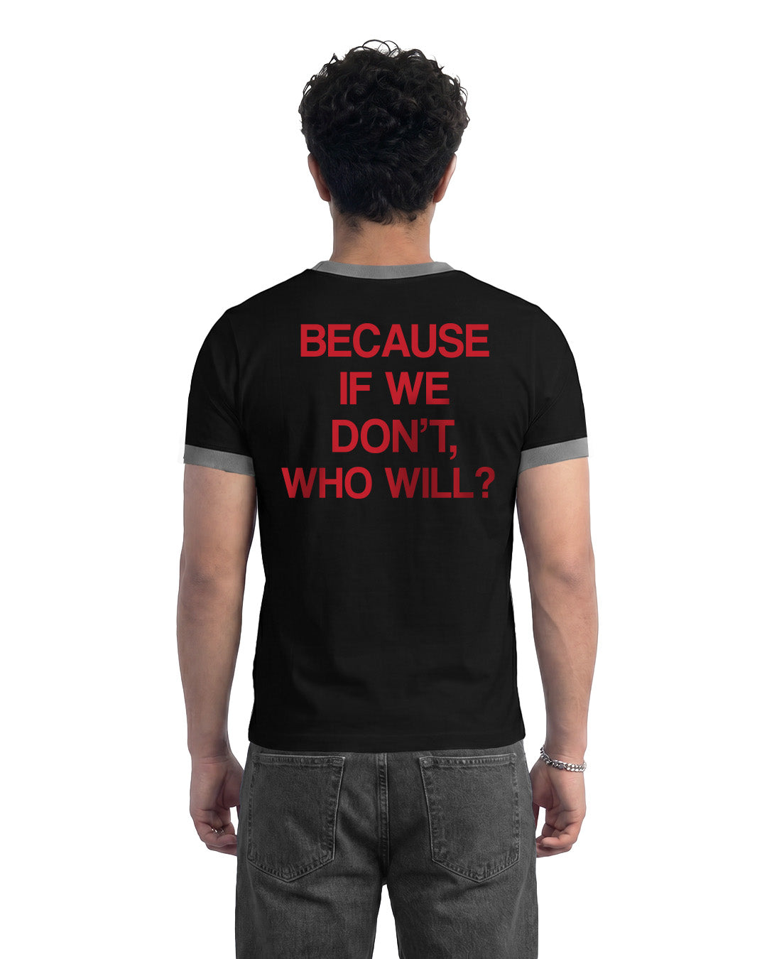 By Myself Slim Fit Ringer T-shirt