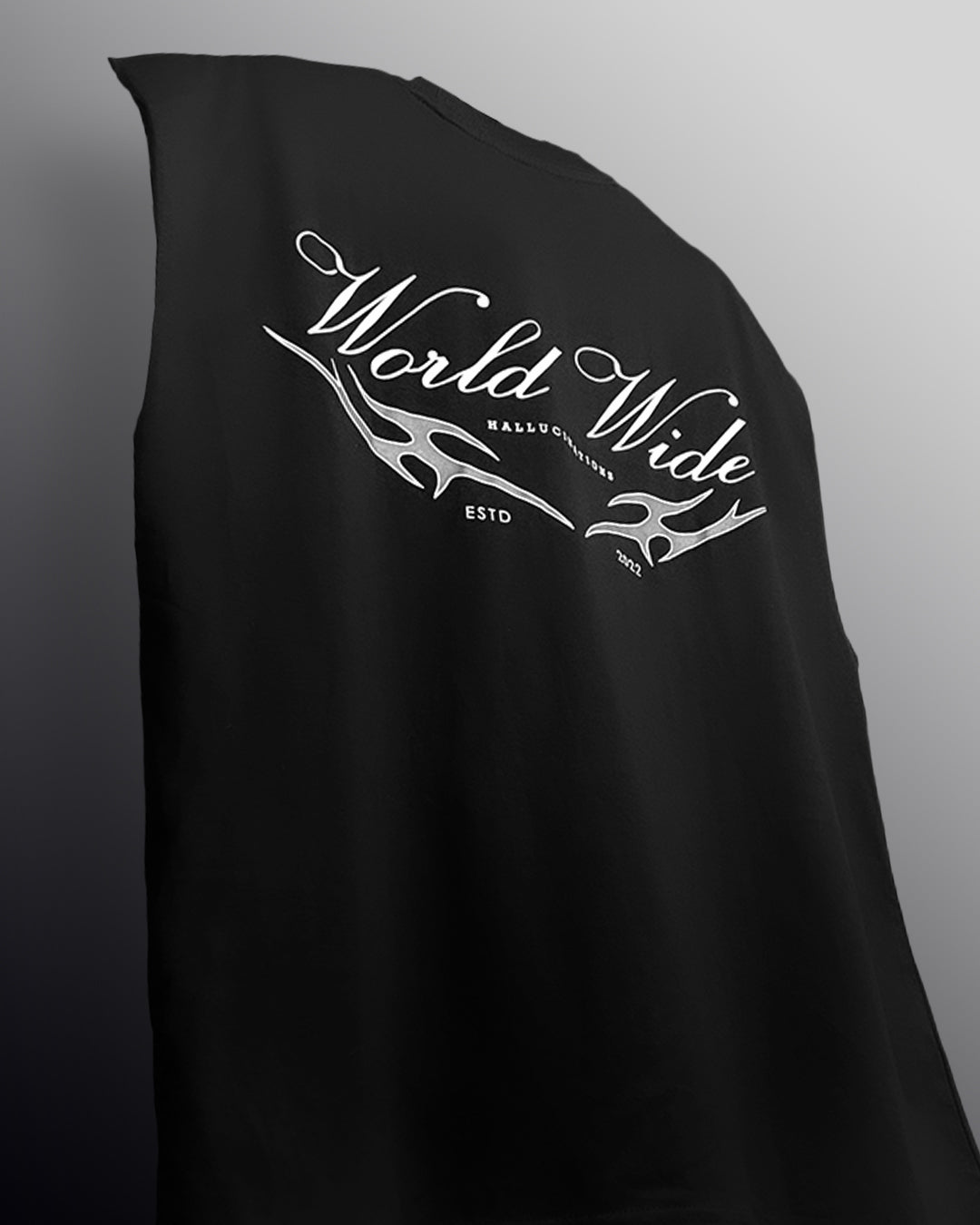 Worldwide Black Cotton Boxy Vest