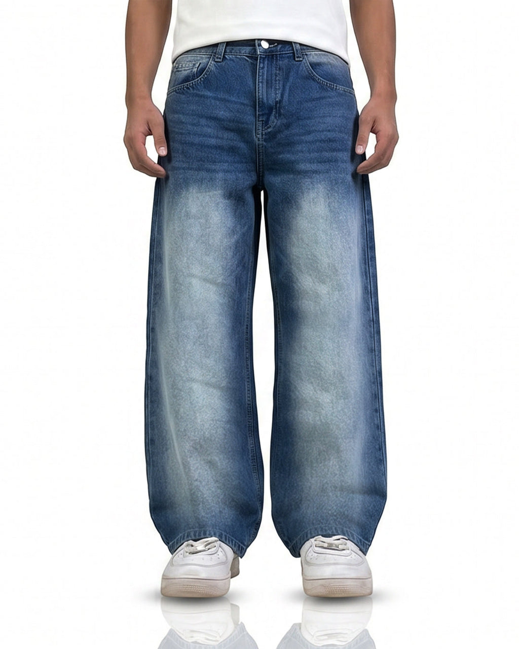 Cool Blue Baggy Jeans