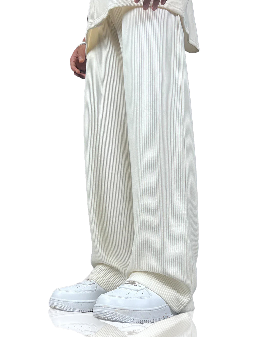 Cream Ribbed Co-ord Set