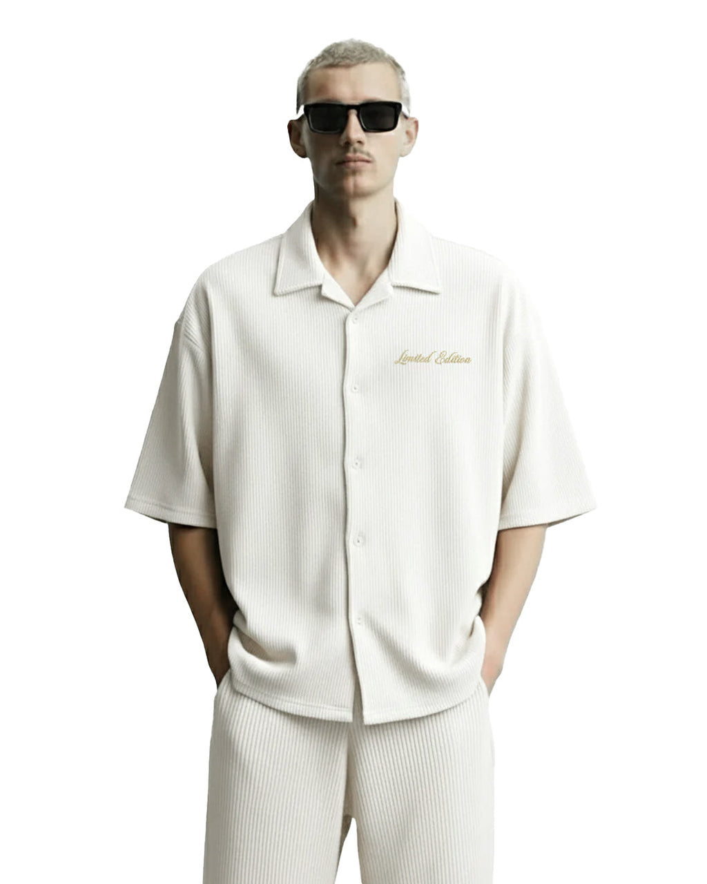 Cream Ribbed Co-ord Set