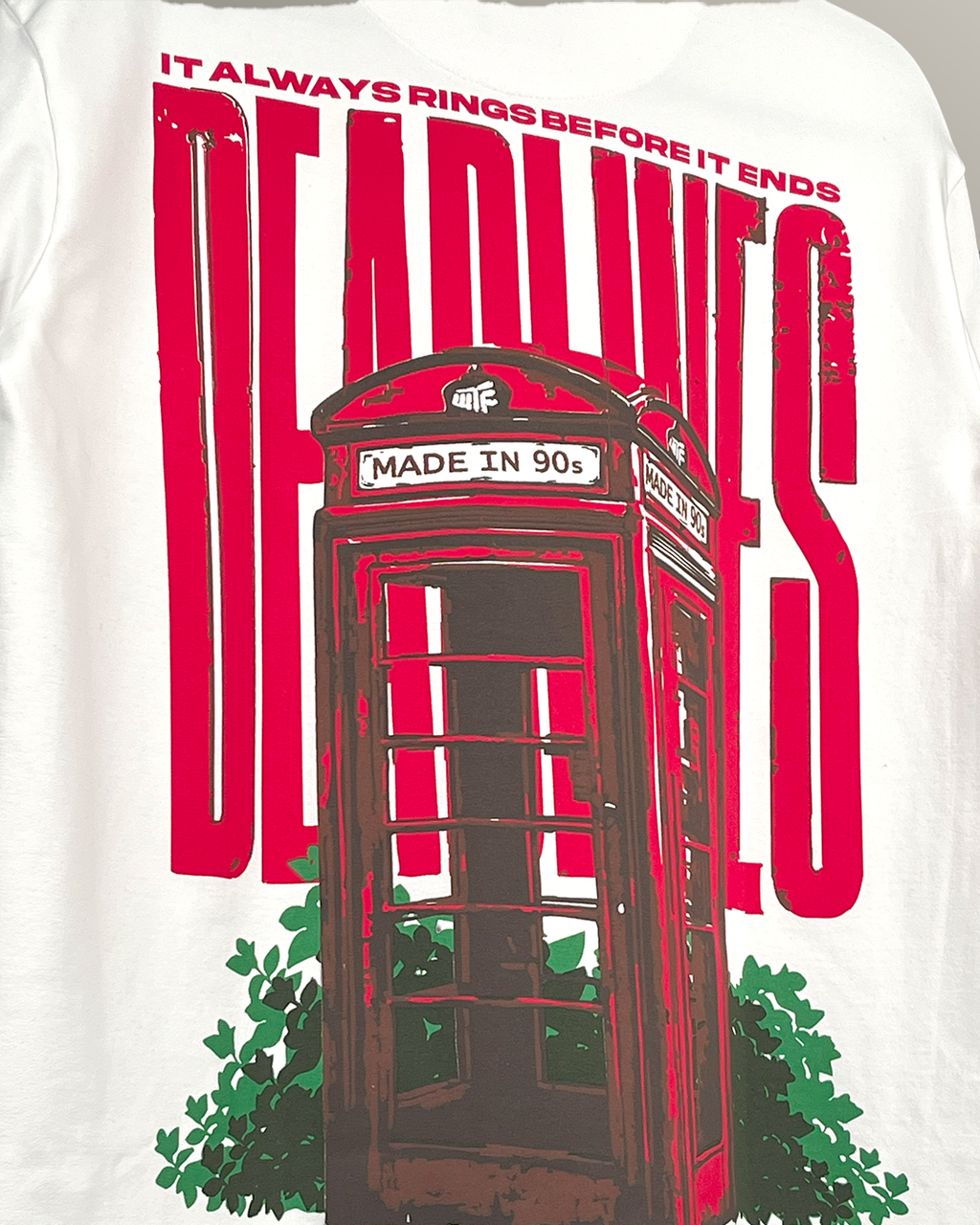 Deadlines Heavyweight White T-Shirt