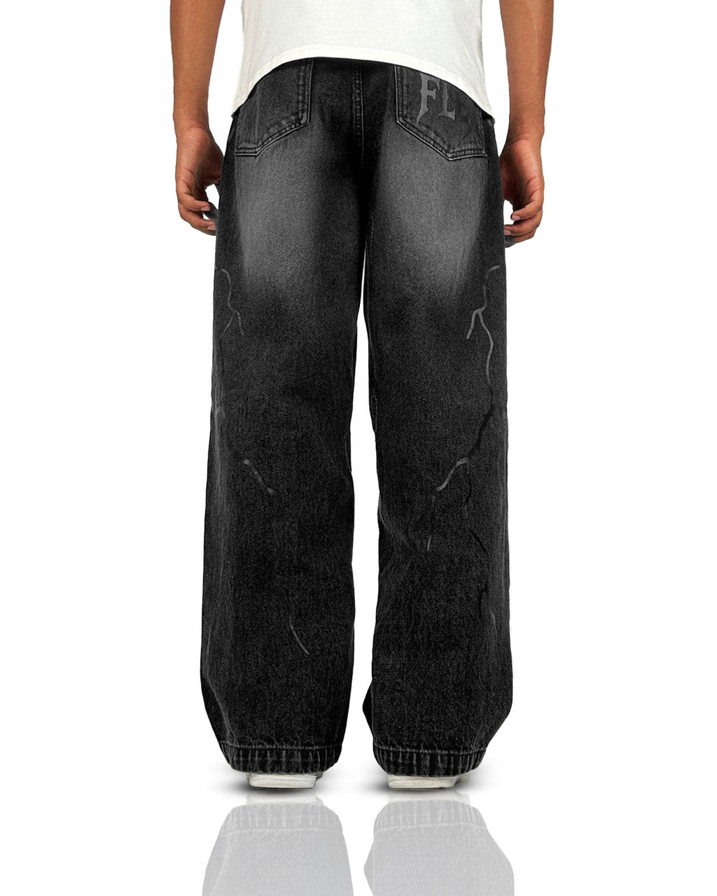 Electric Black Baggy Jeans