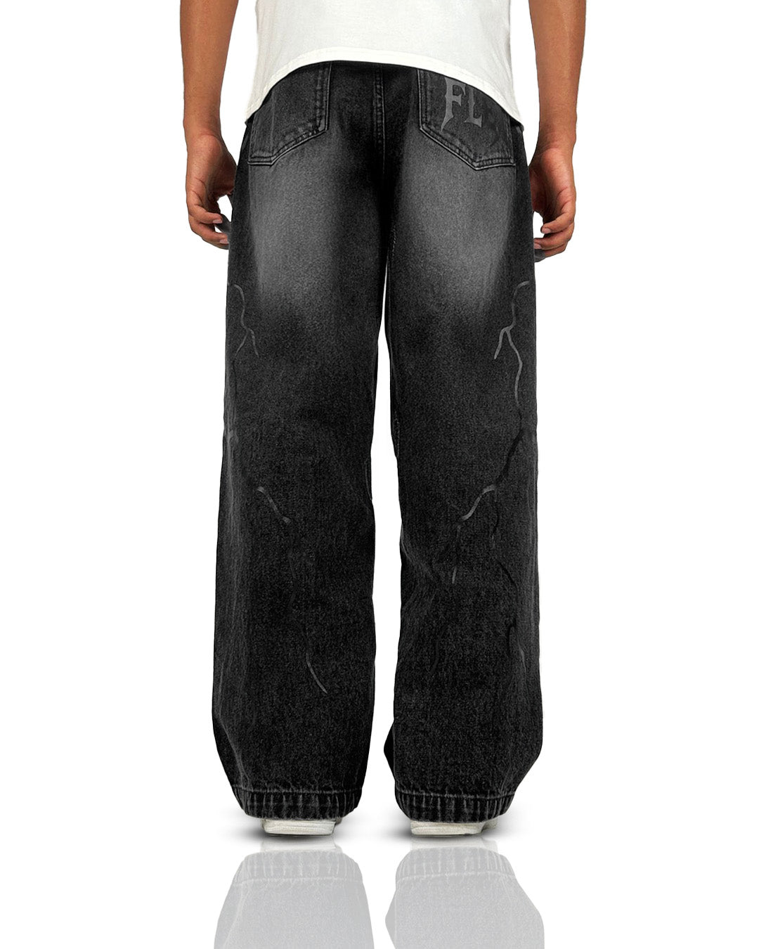 Electric Black Baggy Jeans