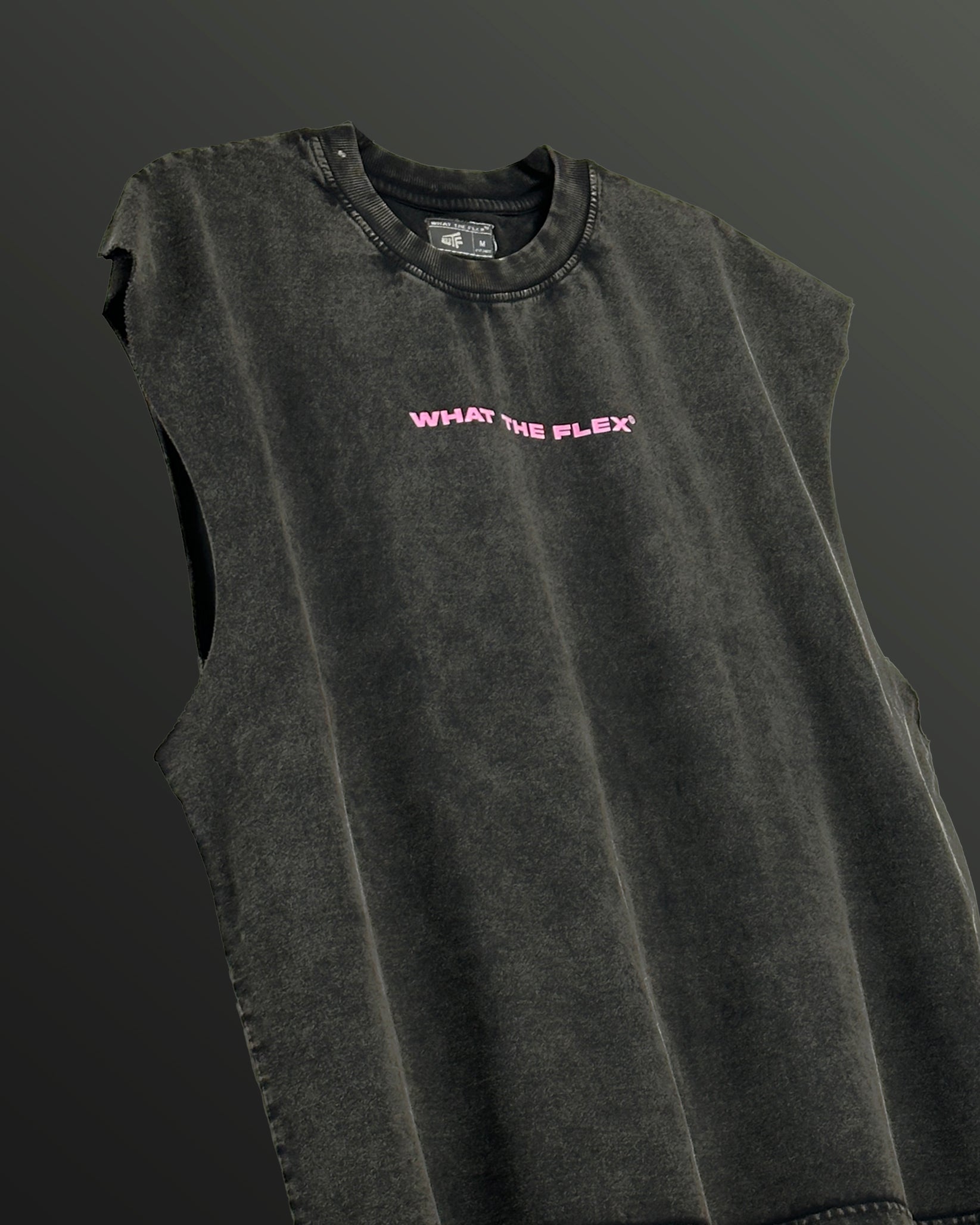 Everything Black Acid Wash Boxy Vest