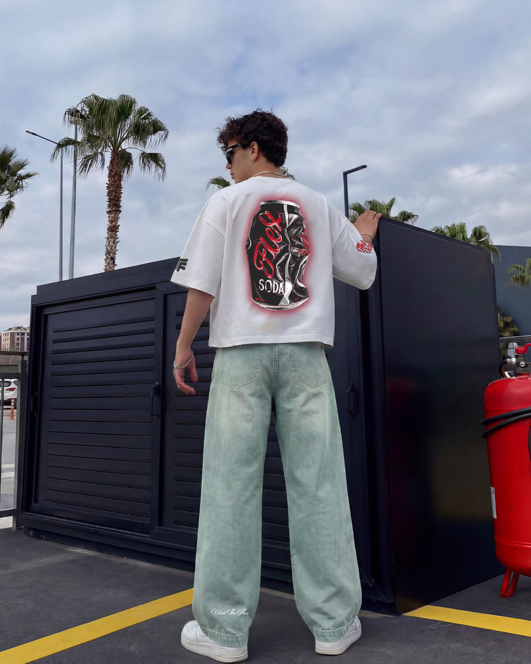 Flex Soda Boxy-Fit White T-Shirt