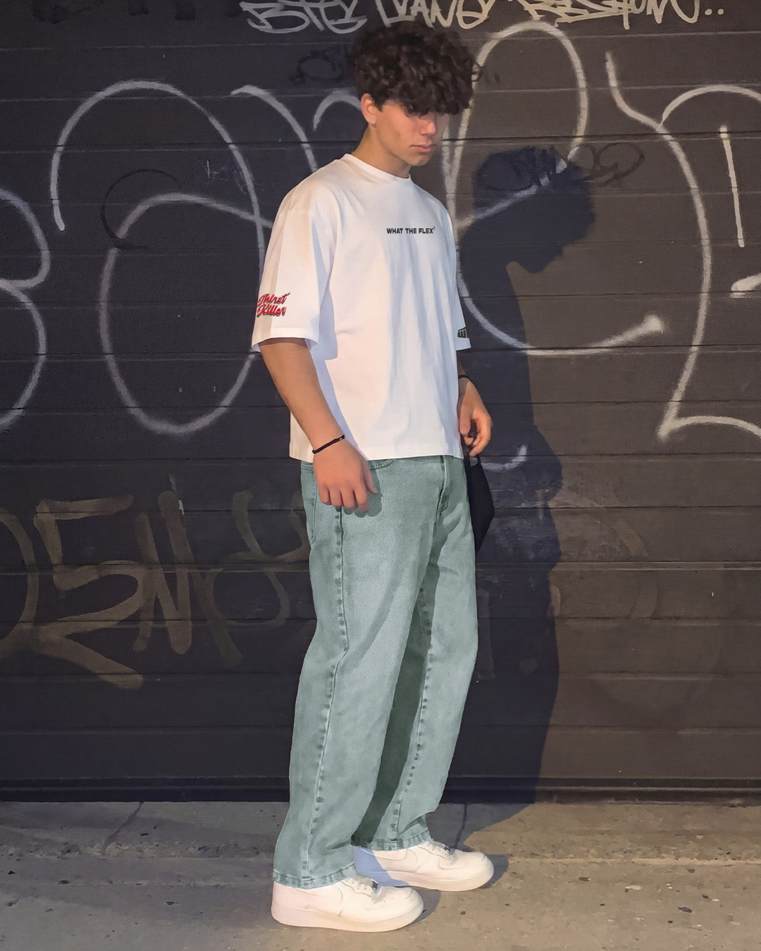 Flex Soda Boxy-Fit White T-Shirt
