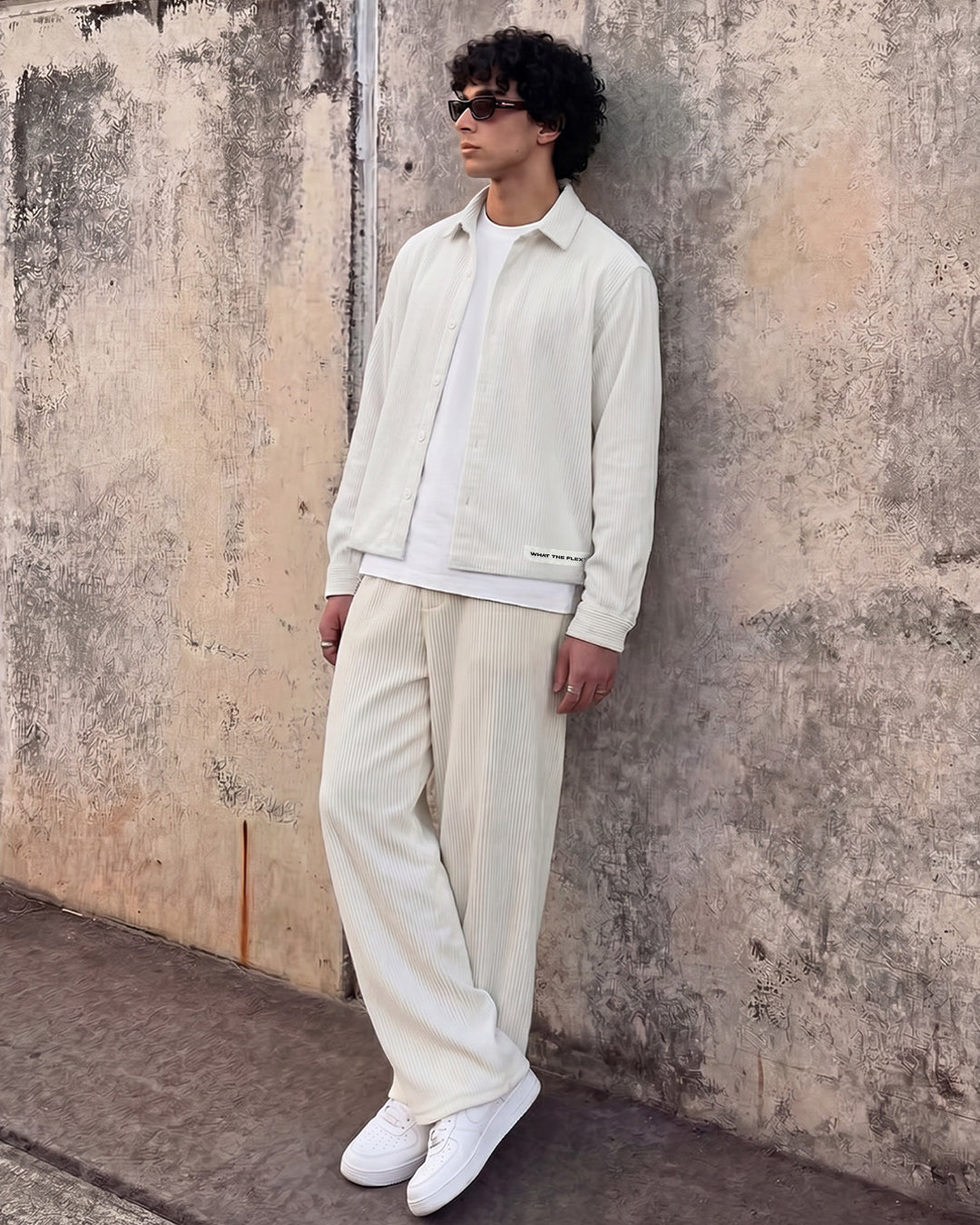 Flow State White Ribbed Shirt