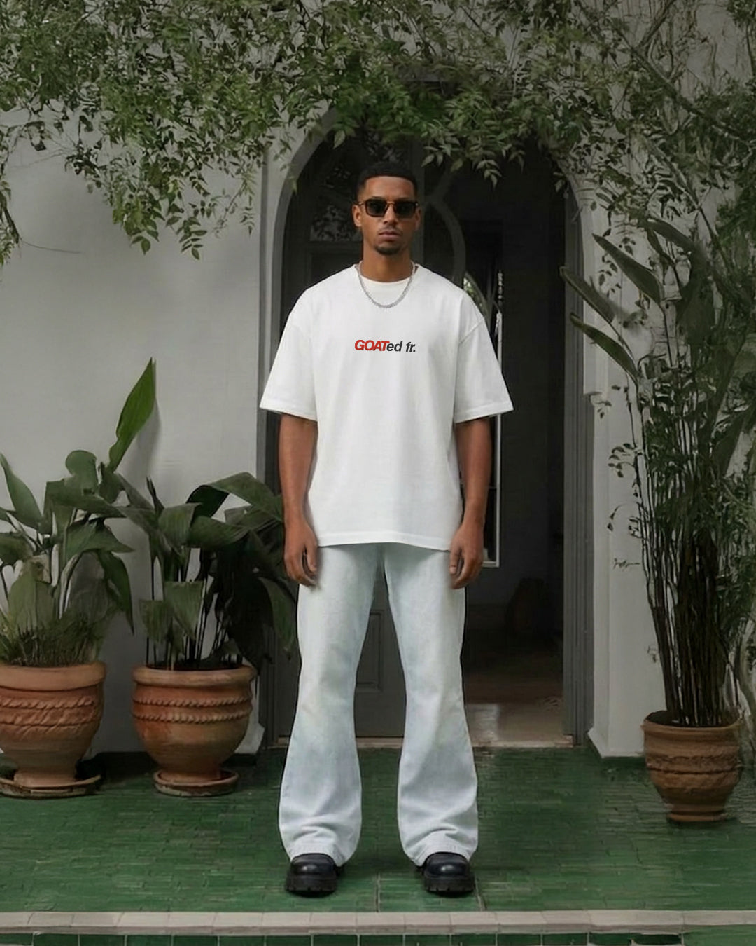 Goat Overnight Heavyweight White T-shirt