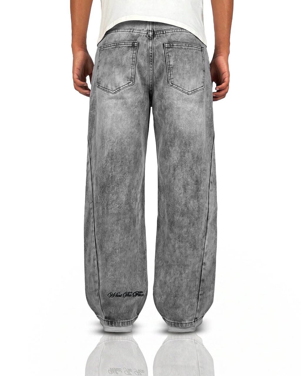 Panel Grey Baggy Jeans