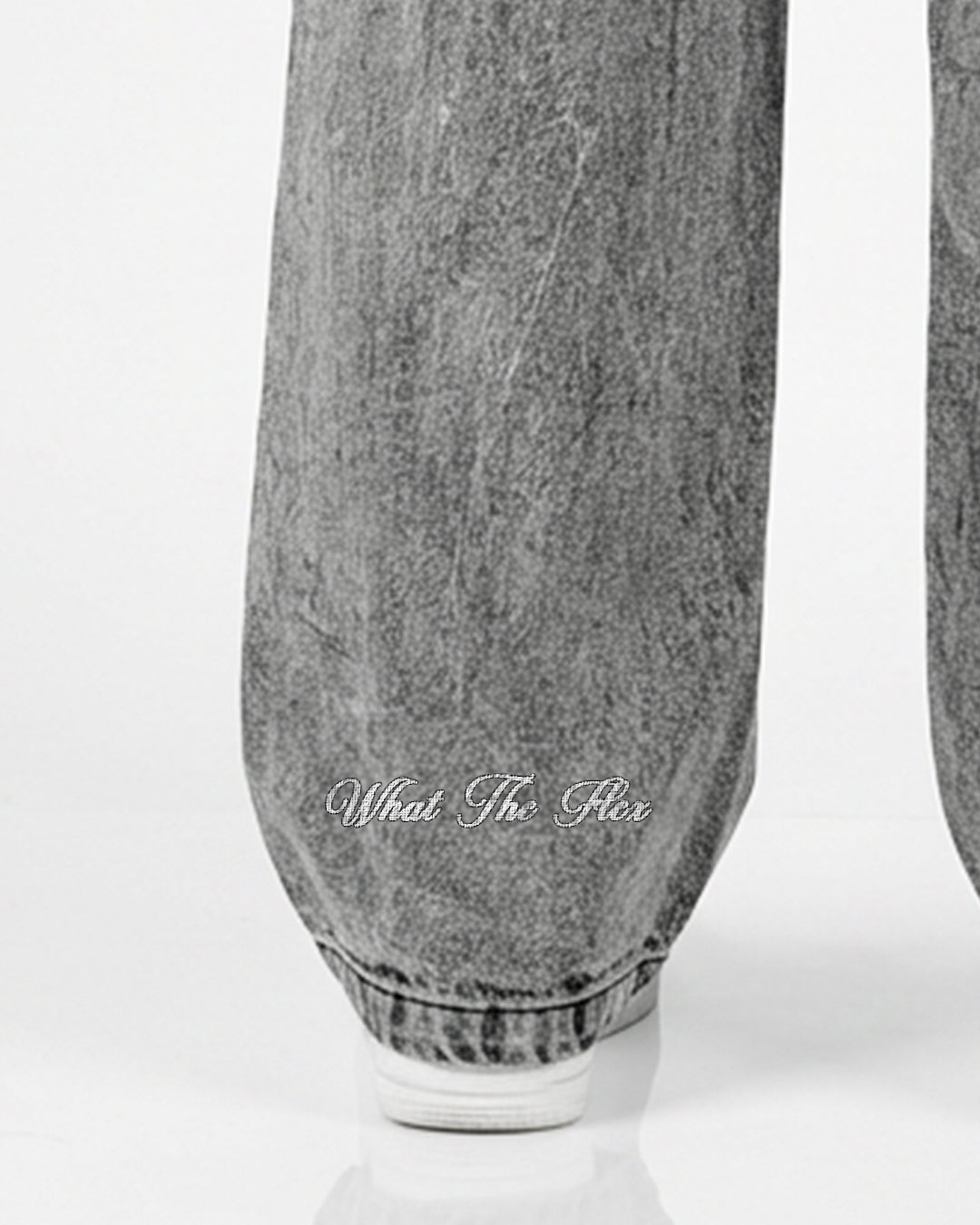Grey Rugged Baggy Jeans