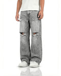 Grey Rugged Baggy Jeans