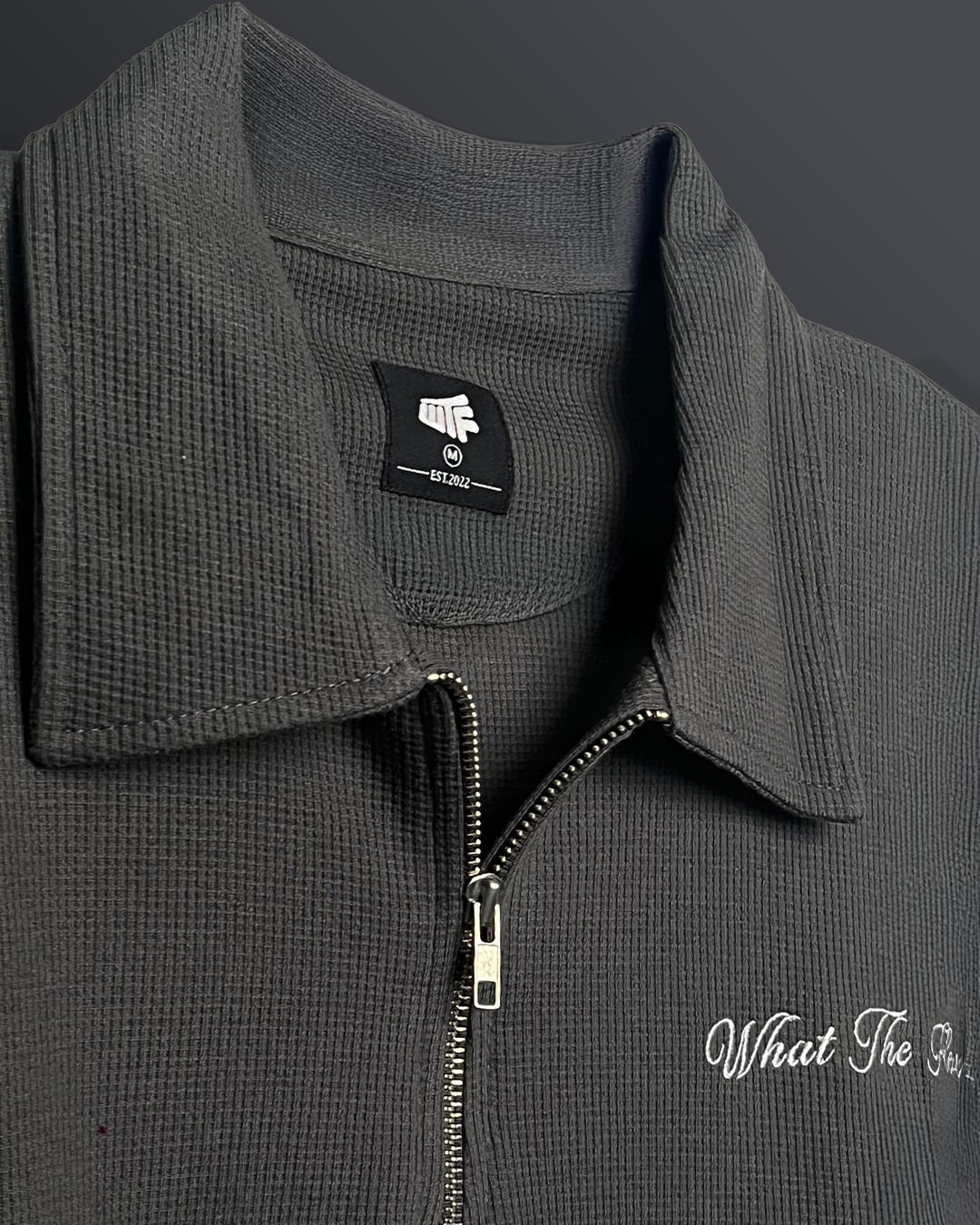 Grey Polo With Zip