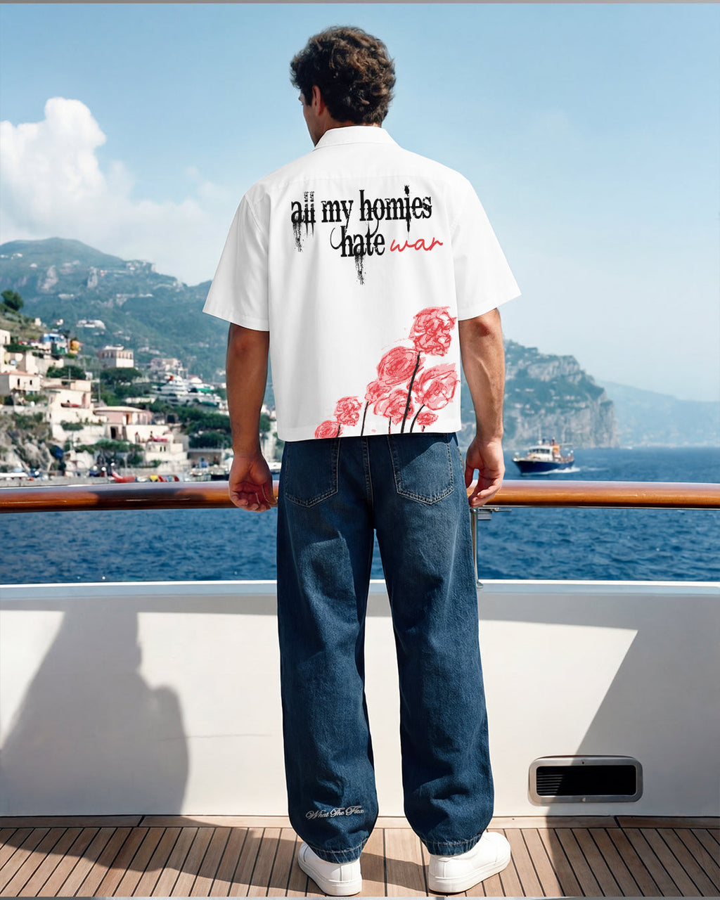 Hate War Half Sleeves Shirt
