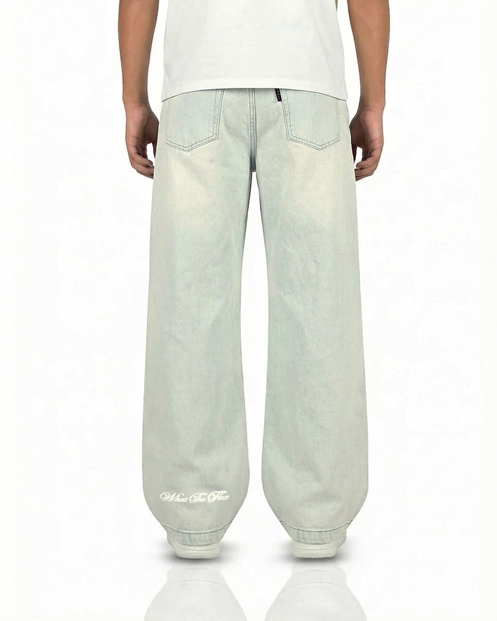 Ice Blue Rugged Baggy Jeans