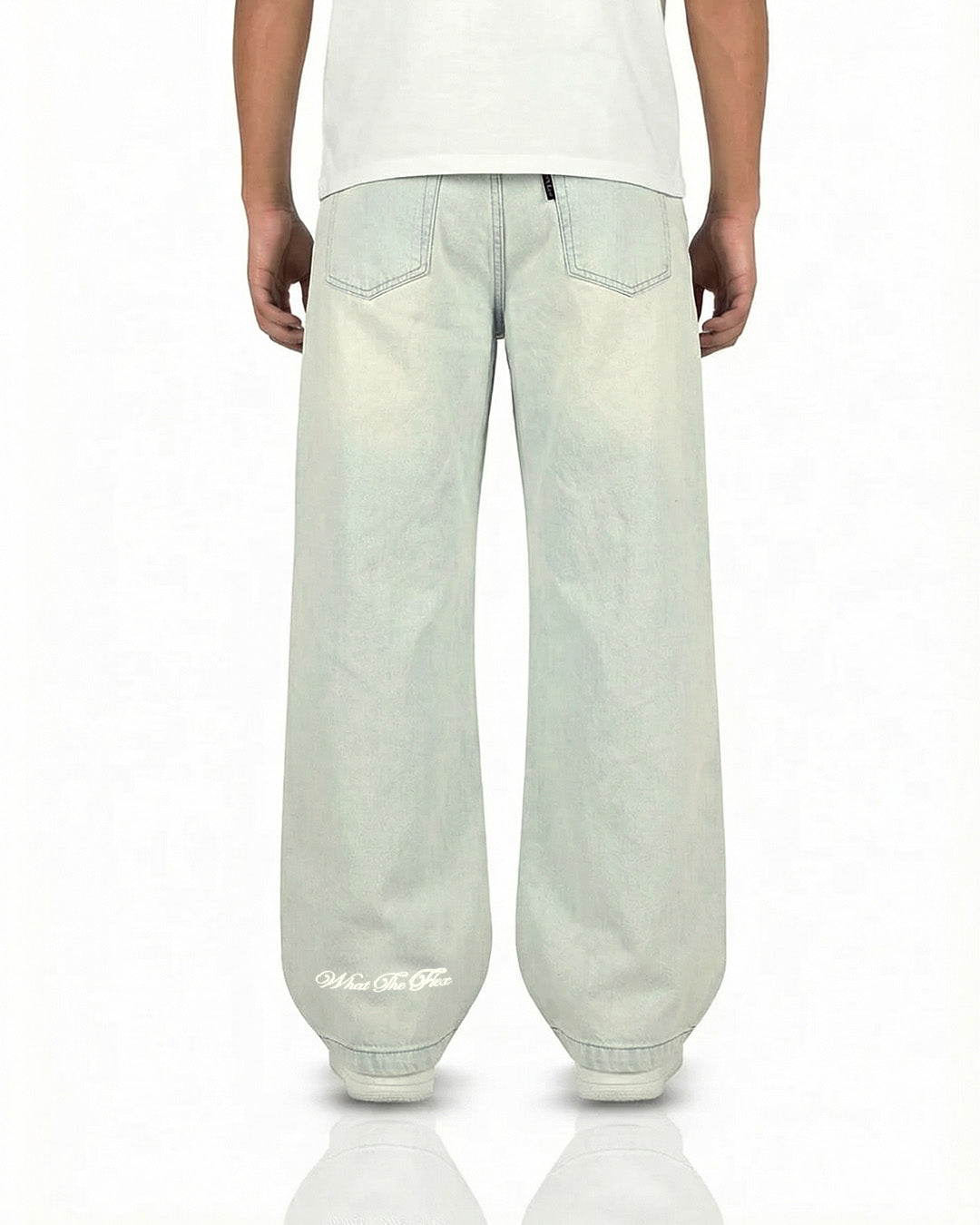 Ice Blue Rugged Baggy Jeans