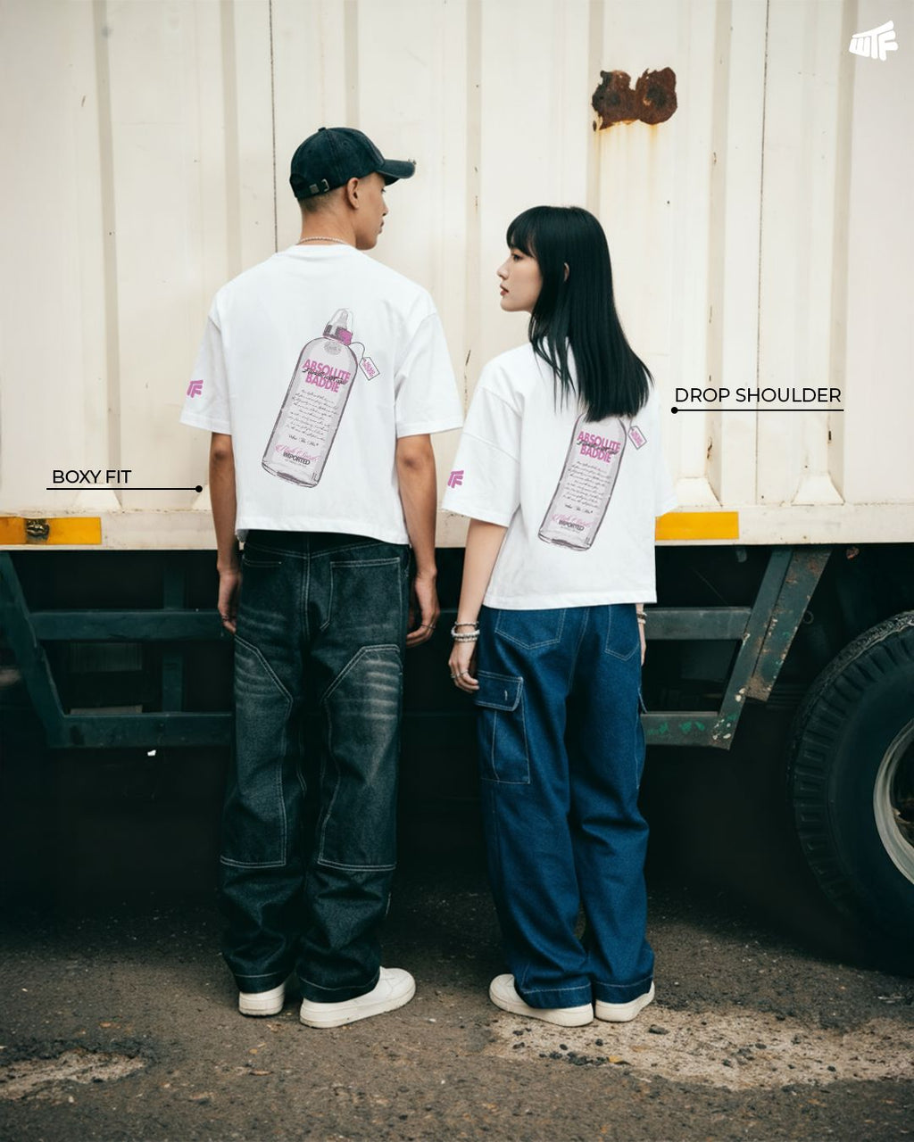 Absolute Baddie Boxy-Fit White T-shirt