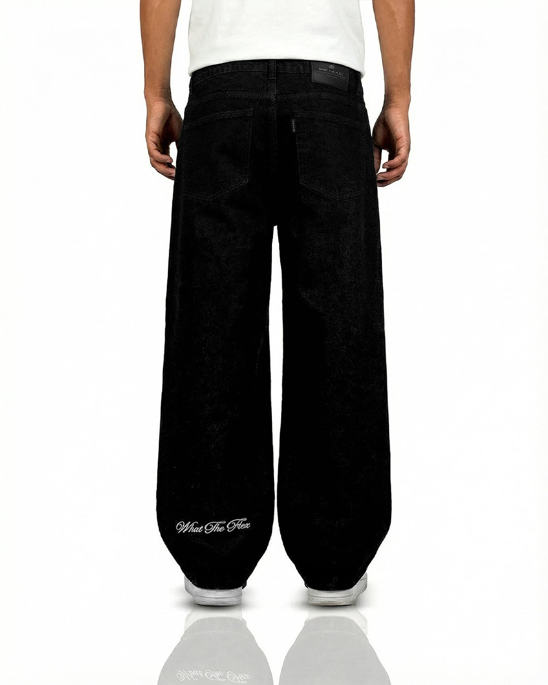 Inked Black Baggy Jeans