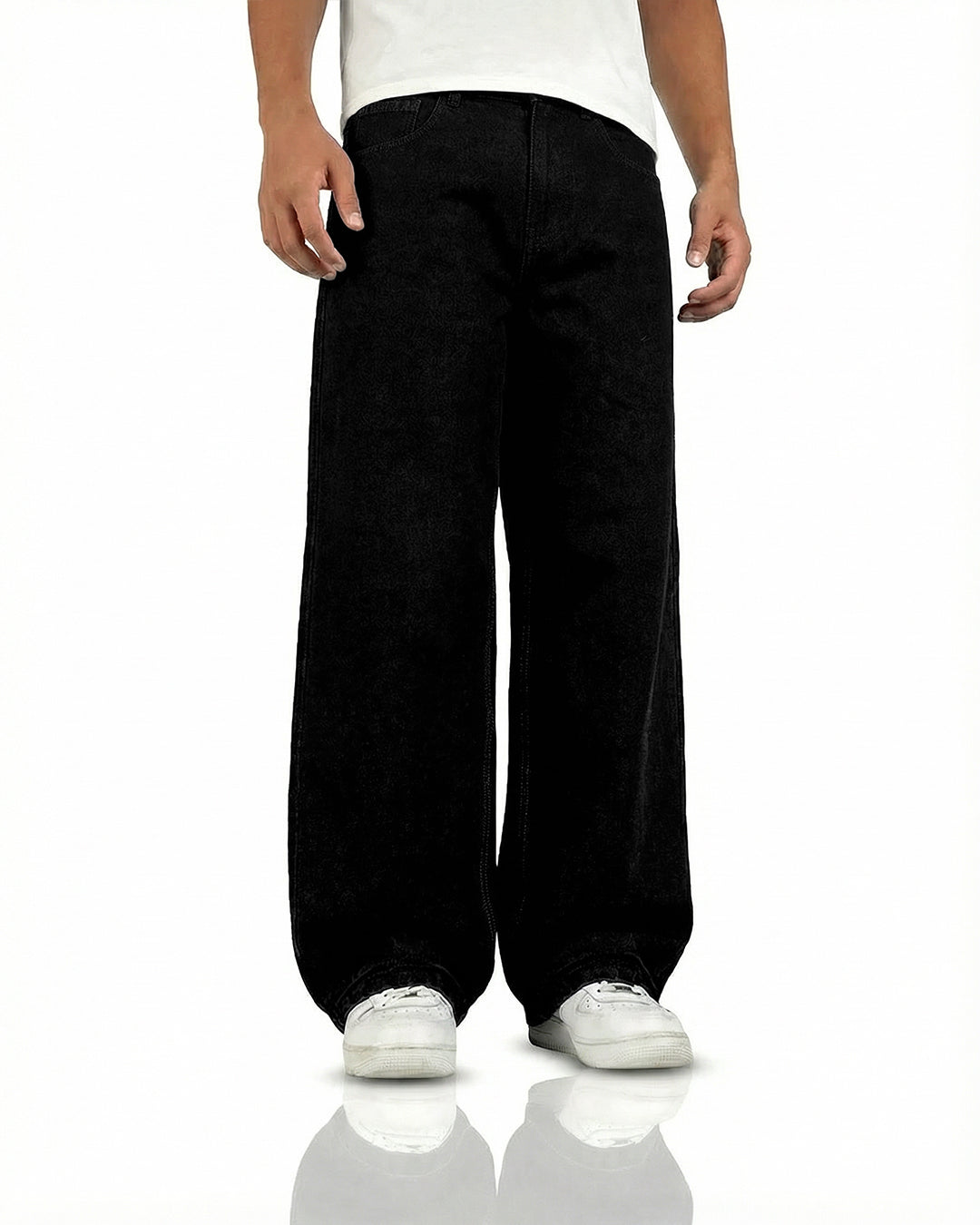 Inked Black Baggy Jeans
